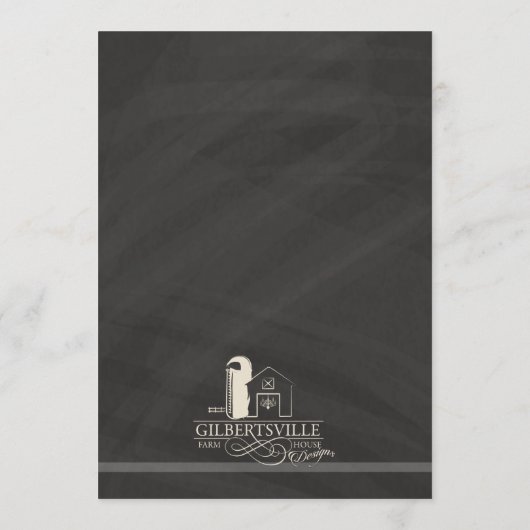 Krijtbord Bloem Bruiloft Program ITINERAIRE KAART (Achterkant)