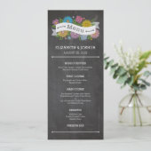 Krijtbord Bloemen Banner Menu (Staand voorkant)