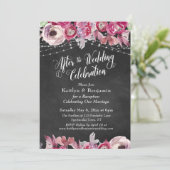 Krijtbord Bloemen Na de Bruiloftsfeestelijkheden Kaart (Staand voorkant)