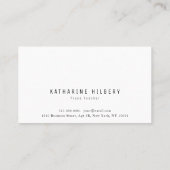 Krijtbord Bloemen PianoTeacher Visitekaartje (Achterkant)