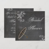 krijtbord bloemig Vrijgezellenfeest Kaart (Voorkant / Achterkant)