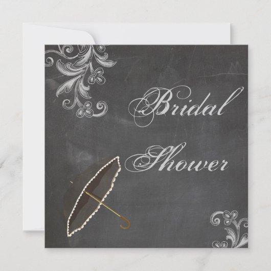 krijtbord bloemig Vrijgezellenfeest Kaart (Voorkant)