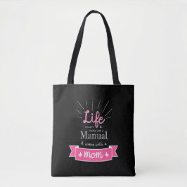 "Krijtbord" boodschappentas met een citaat voor ma Tote Bag