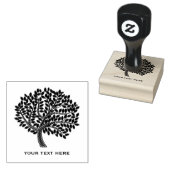 Krijtbord Boom Silhouet Rubberstempel (Gestempeld)