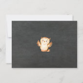 Krijtbord Bos Neutrale Baby Shower Uitnodiging (Achterkant)