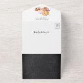 Krijtbord Bosdieren Baby Shower All In One Uitnodiging (Buitenkant)