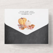 Krijtbord Bosdieren Baby Shower All In One Uitnodiging (Achterkant)