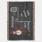  Krijtbord Briefkaart Old Fashion Snowman Deken (Voorkant Verticaal)
