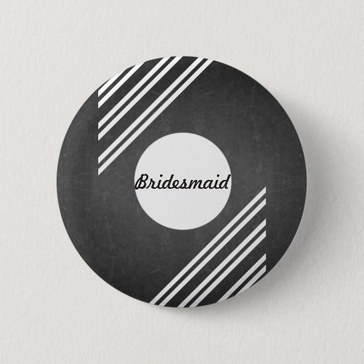 Krijtbord Bruidsmeisje Ronde Button 5,7 Cm (Voorkant)