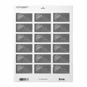  krijtbord bruiloft klokken Adresetiketten Etiket (Full Sheet)