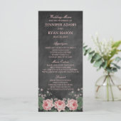 KRIJTBORD | BRUILOFT MENU AANGEPASTE RACK KAART (Staand voorkant)