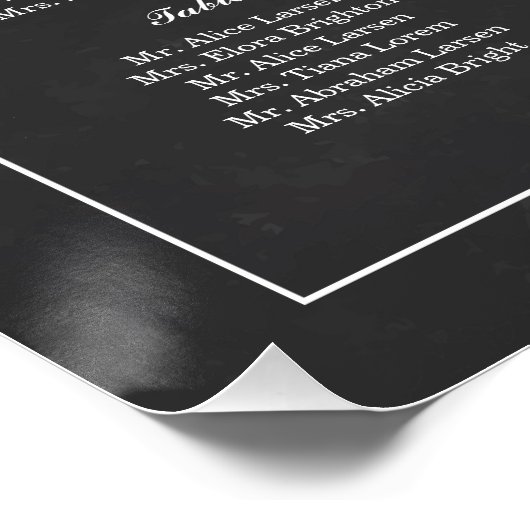 Krijtbord Bruiloft Zitkaart Poster (Hoek)