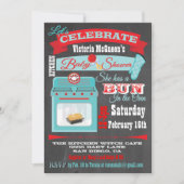 Krijtbord "Bun in de oven" Baby shower Uitnodigt Kaart (Voorkant)