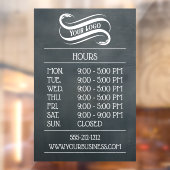 krijtbord Business Logo Hours Decal Cling (Vel 2)