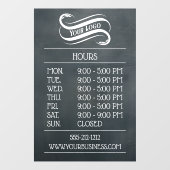 krijtbord Business Logo Hours Decal Cling (Vel)