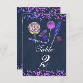 Krijtbord Candy Land Snoepjes Krijt Tafel Nummer Kaart (Voorkant / Achterkant)