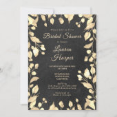 Krijtbord Crème Bloem Bruidsdouche Kaart (Voorkant)