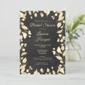 Krijtbord Crème Bloem Bruidsdouche Kaart (Staand voorkant)