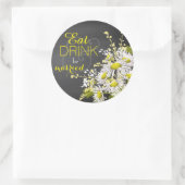 Krijtbord Daisy rustieke bruiloft cadeau label (Tas)