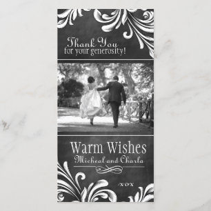 krijtbord dank u fotokaart (4x8) bedankkaart