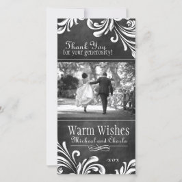 krijtbord dank u fotokaart (4x8) bedankkaart