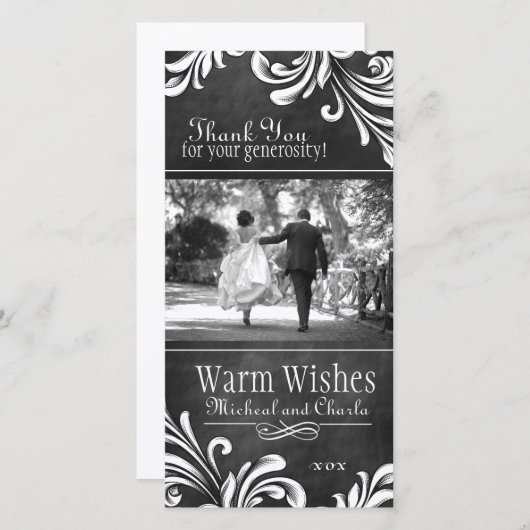  krijtbord dank u fotokaart (4x8) bedankkaart (Voorkant / Achterkant)