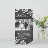 krijtbord dank u fotokaart (4x8) bedankkaart (Staand voorkant)