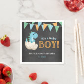 Krijtbord Dinosaur Boy Baby shower Servet (Insitu)