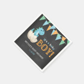 Krijtbord Dinosaur Boy Baby shower Servet (Hoek)