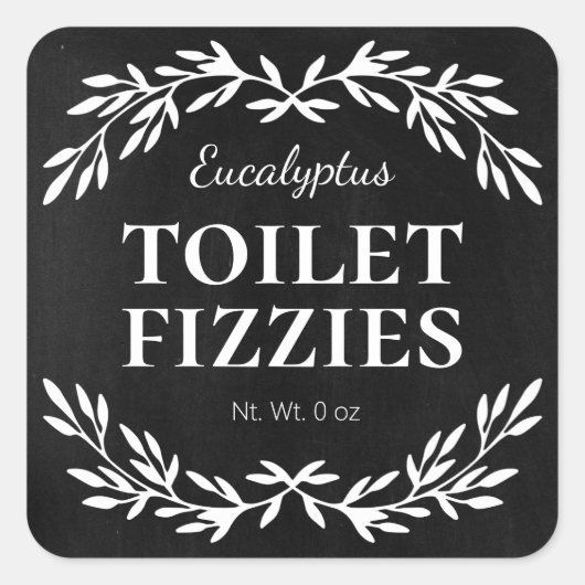 Krijtbord  DIY Fizzy Toilet Cleaner Labels (Voorkant)