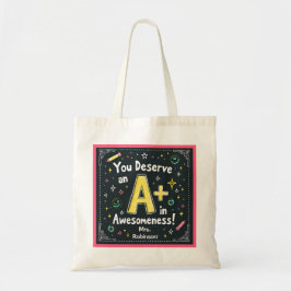Krijtbord Doodle Boodschappentas - Een 10 voor Onw Tote Bag
