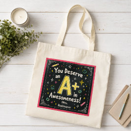 Krijtbord Doodle Boodschappentas - Een 10 voor Onw Tote Bag