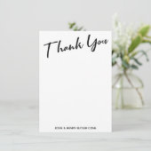 Krijtbord Edison Lichten Modern Dank U Script Bedankkaart (Staand voorkant)