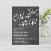 Krijtbord Edison Lichten Modern Vier mee met ons Kaart (Staand voorkant)