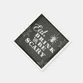 Krijtbord Eet Drink en Wees eng Halloween Party Servet (Hoek)