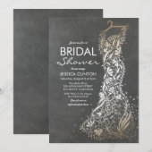 Krijtbord en Goud  Vrijgezellenfeest Kaart (Voorkant / Achterkant)