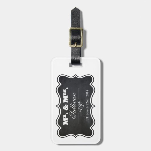 Krijtbord en  Lijst Bagagelabel (Voorkant verticaal)