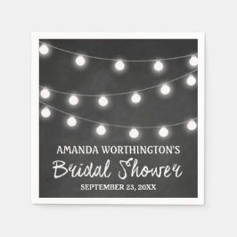 Krijtbord en verlichting Rustiek Vrijgezellenfeest Servet