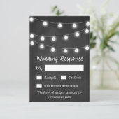 Krijtbord en verlichting Rustieke bruiloft RSVP Ka (Staand voorkant)