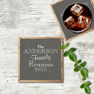 Krijtbord Familie Reünie Typografie Favoriet Stenen Onderzetter