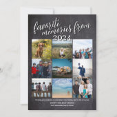 Krijtbord Favoriete Herinneringen Jaarlijkse Fotoc Feestdagenkaart (Voorkant)
