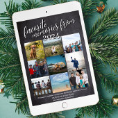 Krijtbord Favoriete Herinneringen Jaarlijkse Fotoc Feestdagenkaart