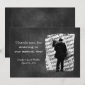 Krijtbord Foto Bedankkaartjes Bedankkaart (Voorkant / Achterkant)