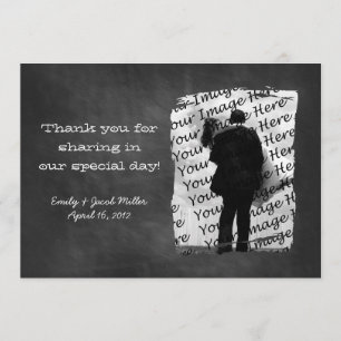 Krijtbord Foto Dankbetuigingen Bedankkaart