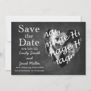 Krijtbord Foto Save the Date Trouw Uitnodigingen