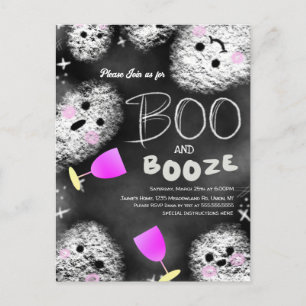 Krijtbord Geest Boo Drank Halloween Volwassene  Briefkaart