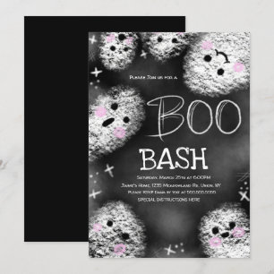 Krijtbord Geest Boo Kostuum Halloween Verjaardag Kaart
