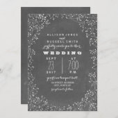  krijtbord geïnspireerd baby's adem bruiloft kaart (Voorkant / Achterkant)