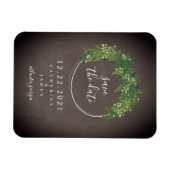 Krijtbord Geïnspireerd Botanisch Save The Date Magneet (Horizontaal)