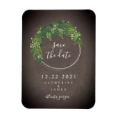 Krijtbord Geïnspireerd Botanisch Save The Date Magneet (Verticaal)